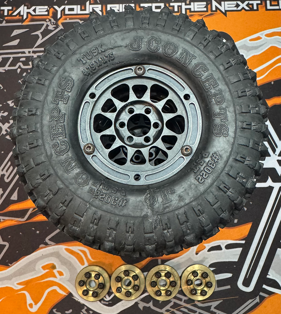 CUT-N-SHUT TUSK + 2.2 WHEELS + TGH BRASS HUBS + SINGLE SHORE INSERTS