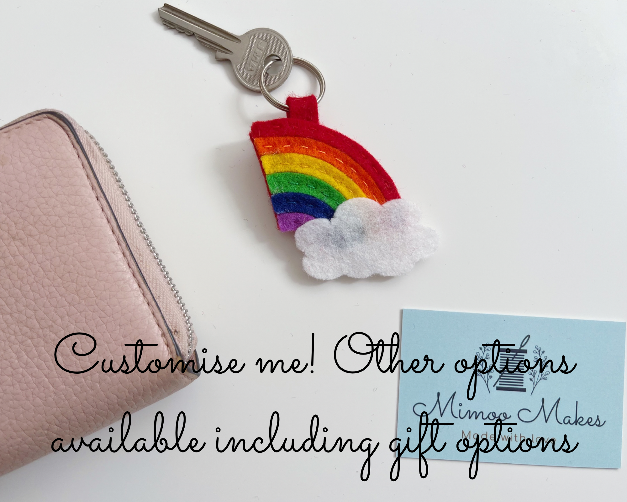 Rainbow keyring, keyring gift