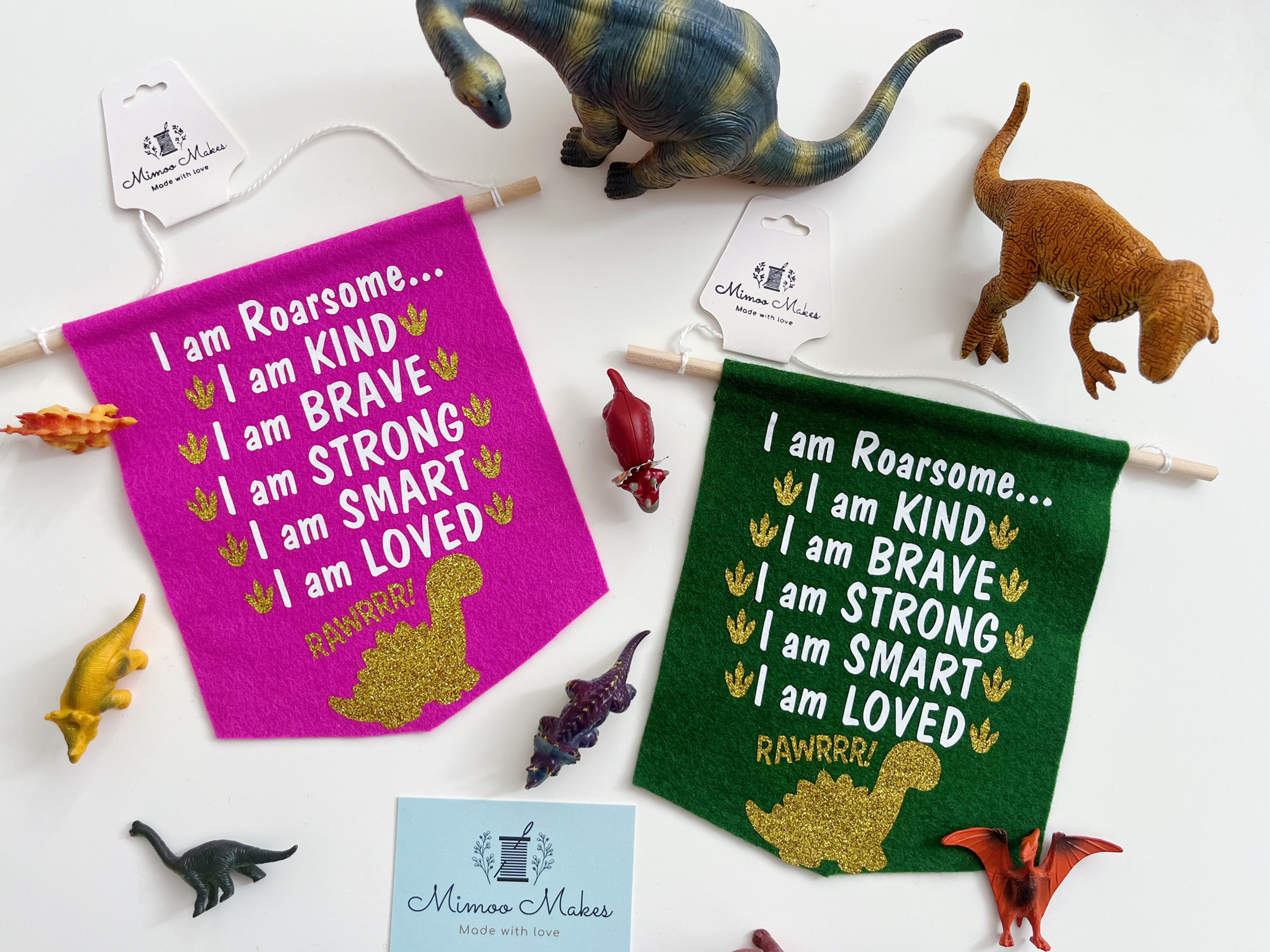 Dinosaur positive affirmation banner