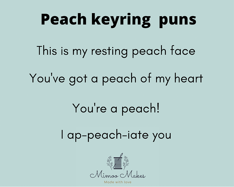 Thumbnail: Peach keyring, keyring gift