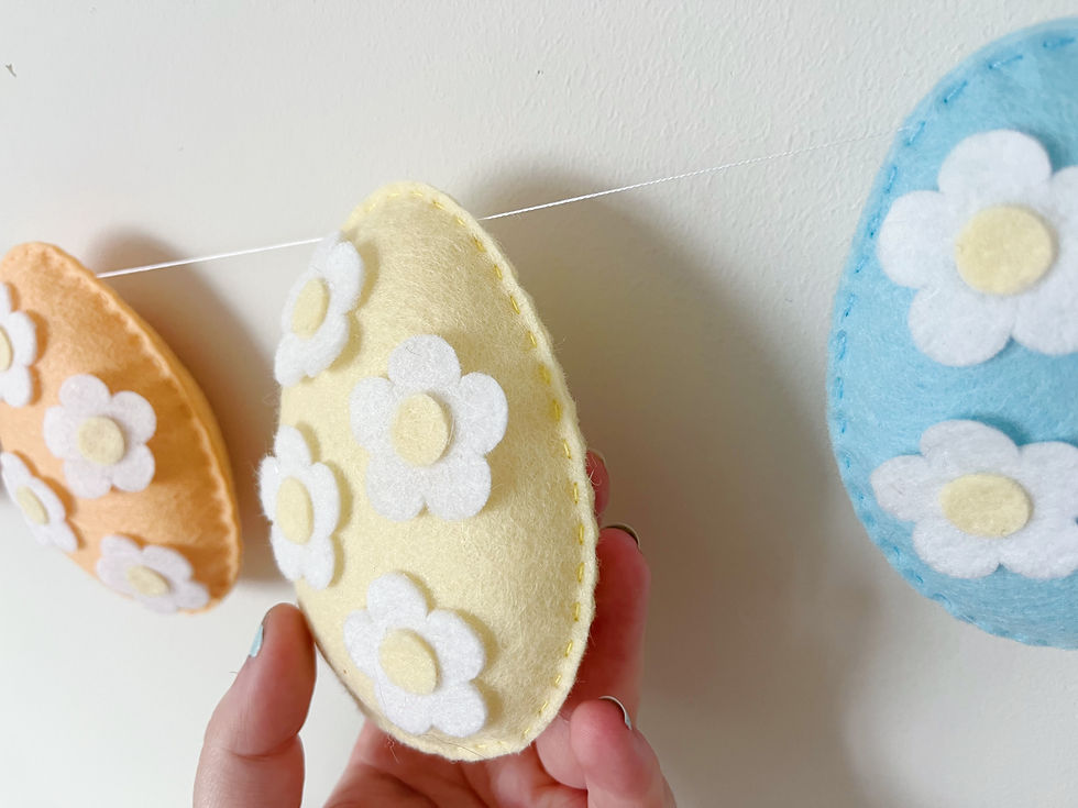 Thumbnail: Floral easter egg garland