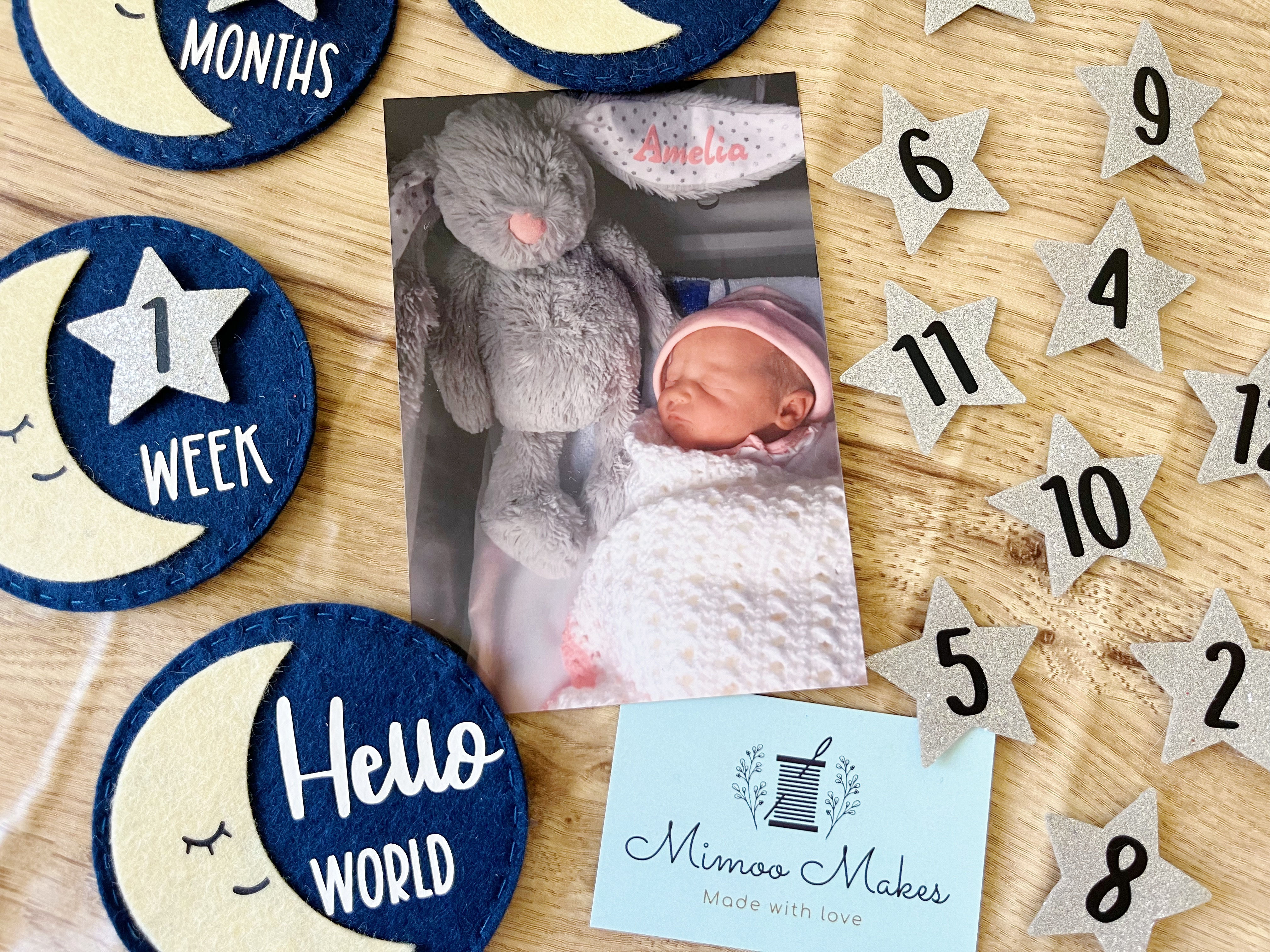 Moon&Star themed baby milestones