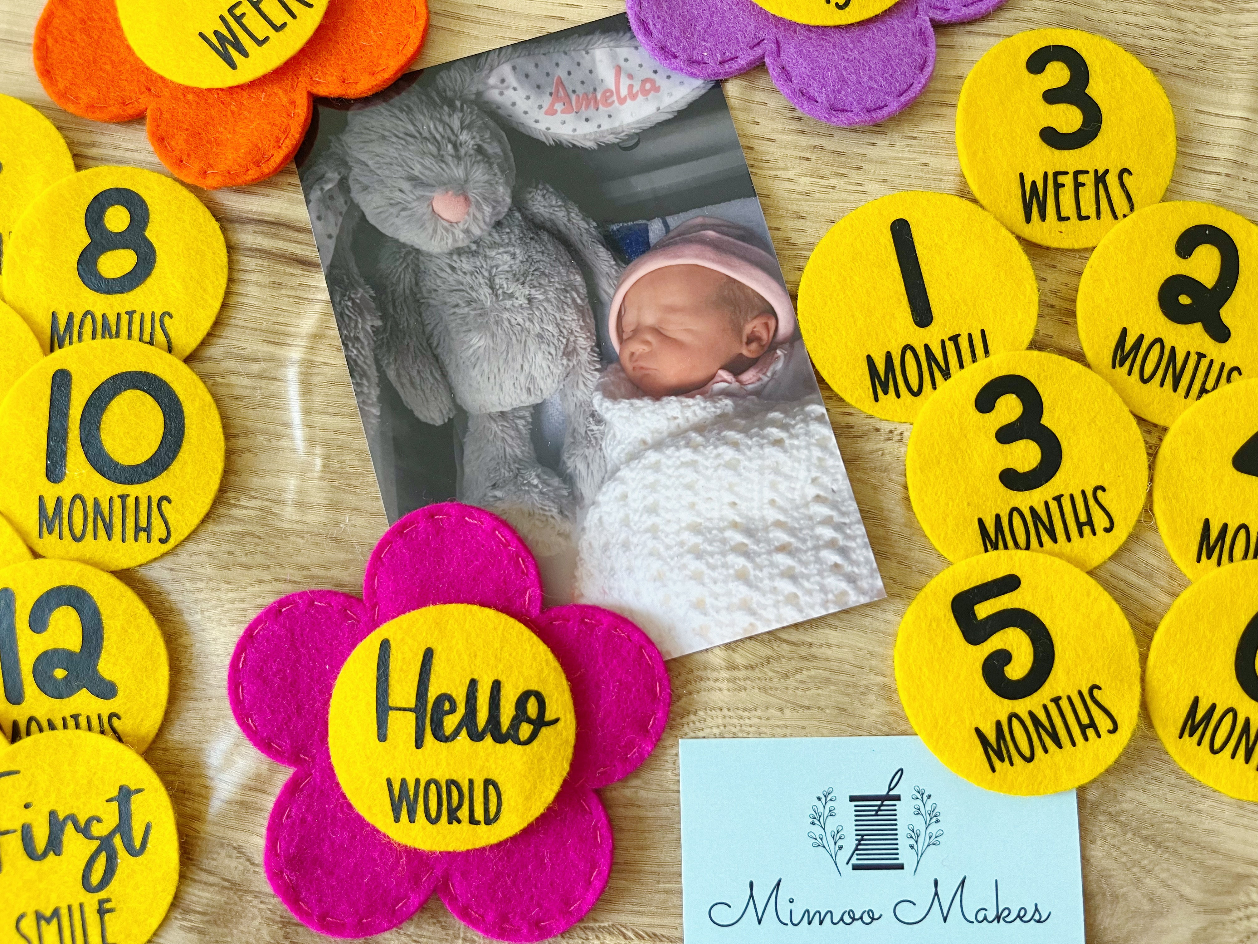 Groovy flower baby milestones