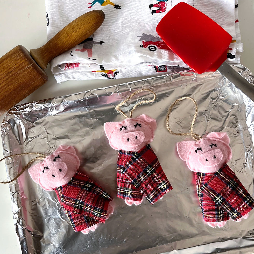 Pigs in blankets Christmas tree decoration