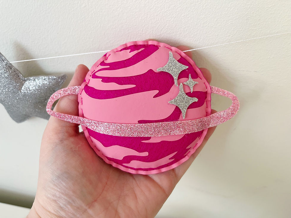 Thumbnail: Space theme garland - Pink