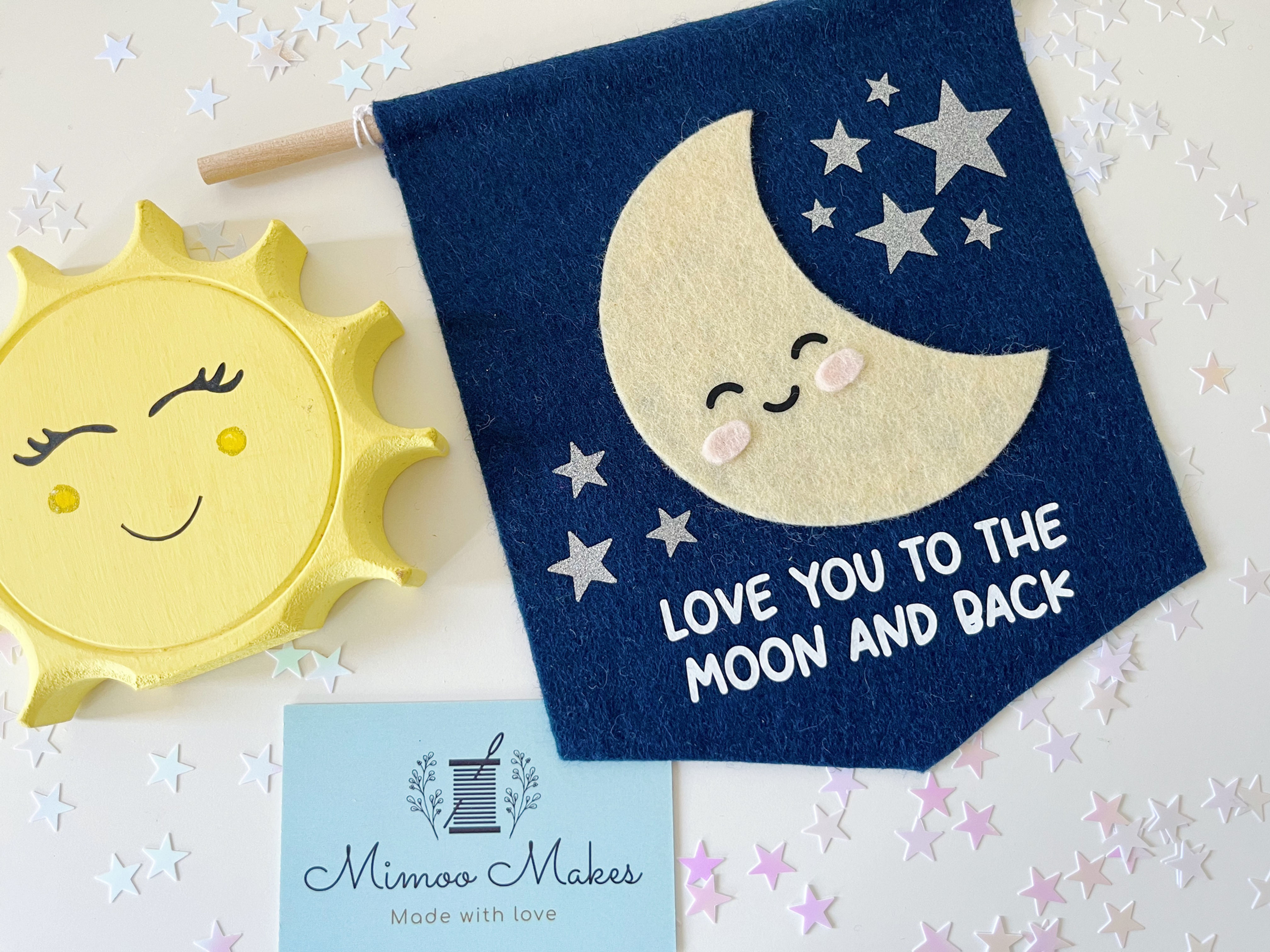 Love you to the moon and back banner 