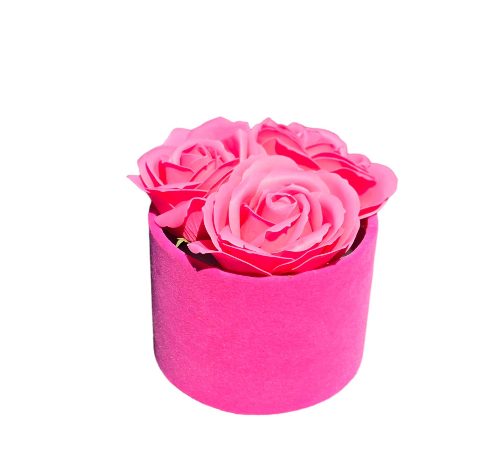 Pink soap roses gift box 