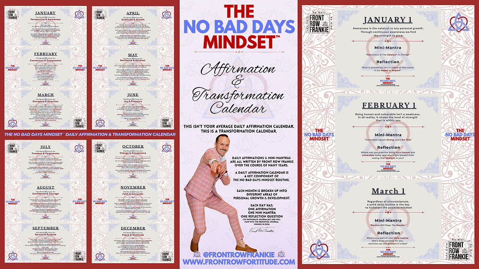 The No Bad Days Mindset™ Daily Transformation Calendar