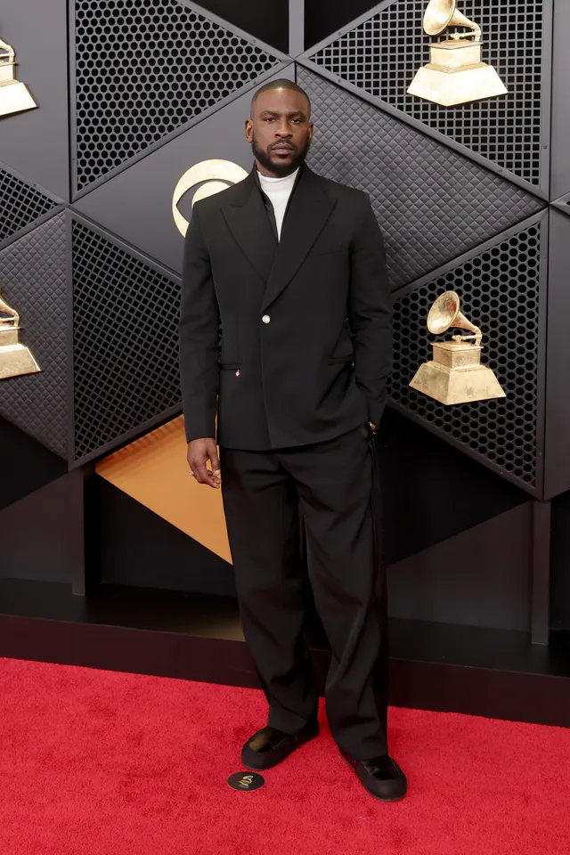 Skepta in a custom-tailored suit from Casablanca (Getty Images)