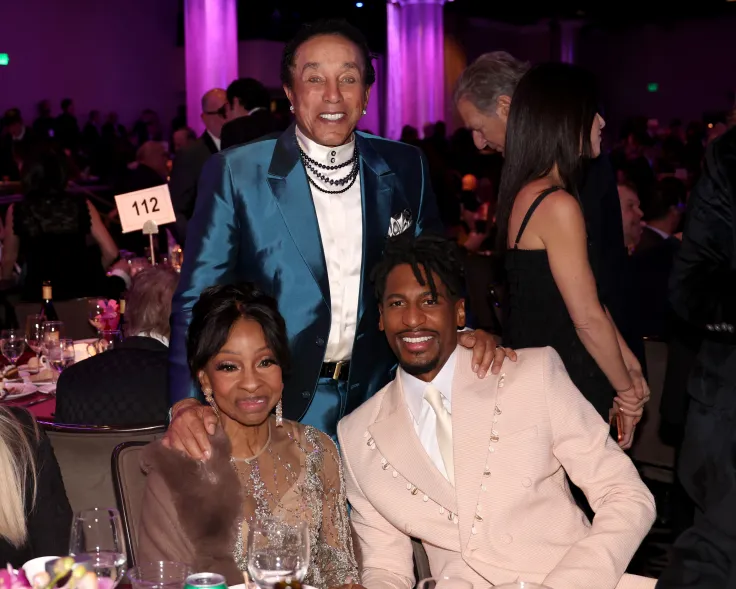 Gladys Knight, Jon Baptiste, and Smokey Robinson (Getty Images for The Recording Academy)