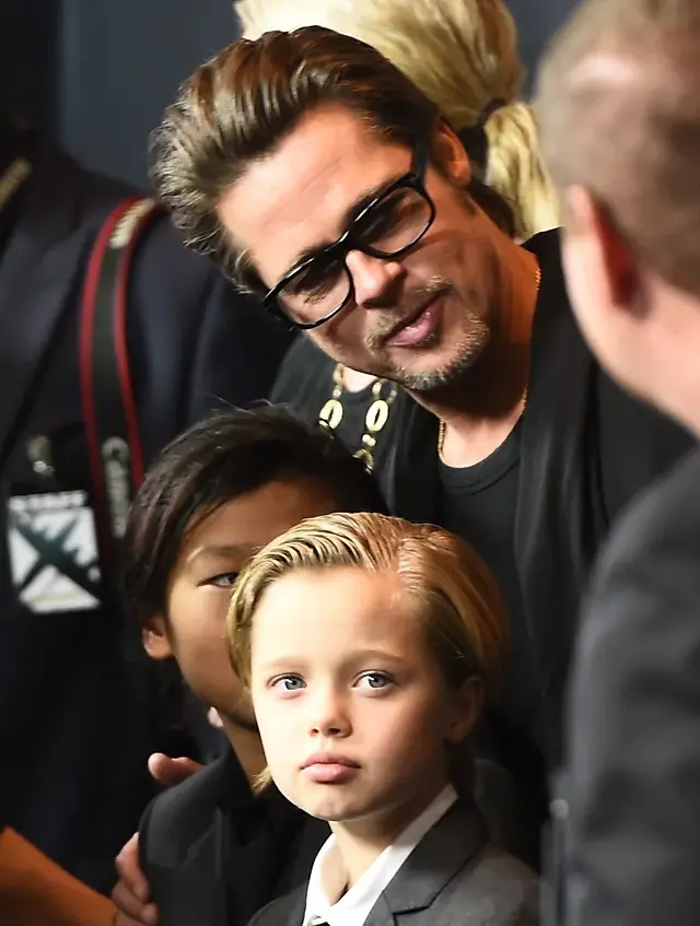 Brad Pitt with the kids