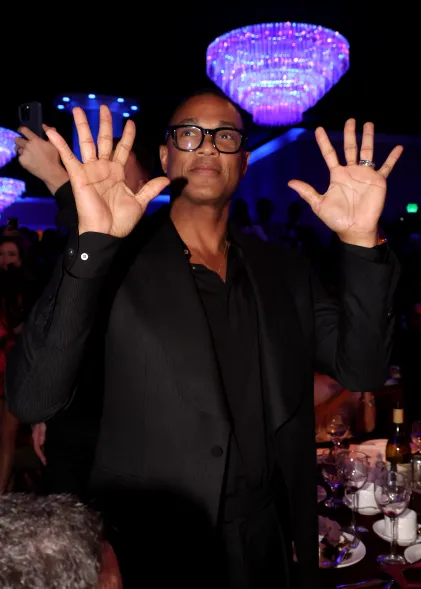 Don Lemon in good spirits with jazz hands (Getty Images for The Recording Academy)