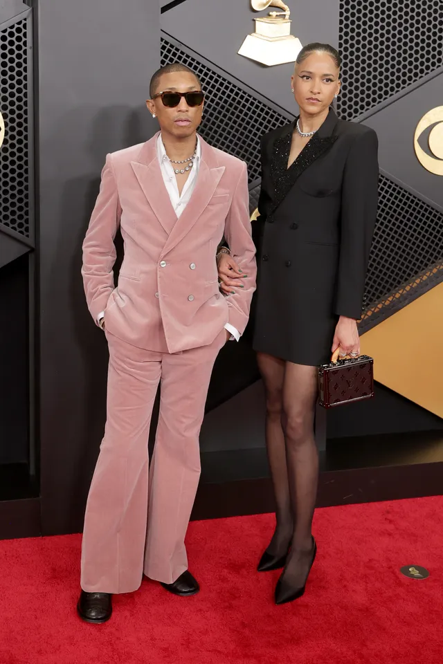 Pharrell Williams and wife, Helen Lasichanh (Getty Images)