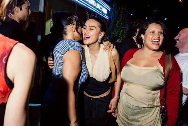 Jill Korleve Greets Paloma Elsesser [Photo Courtesy: Poupay Jutharat]