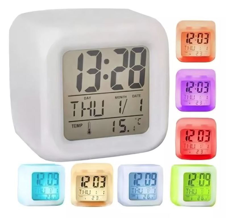 Miniatura: Reloj Despertador Digital Con Luces