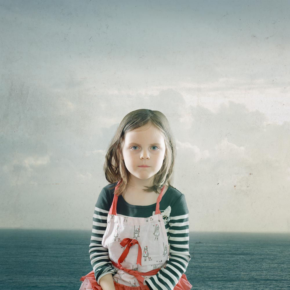 A Little Girl Serious Expression Portrait