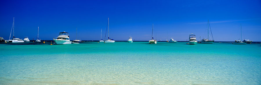 Yachts and boat, Rottnest Island, Perth, Western Australia