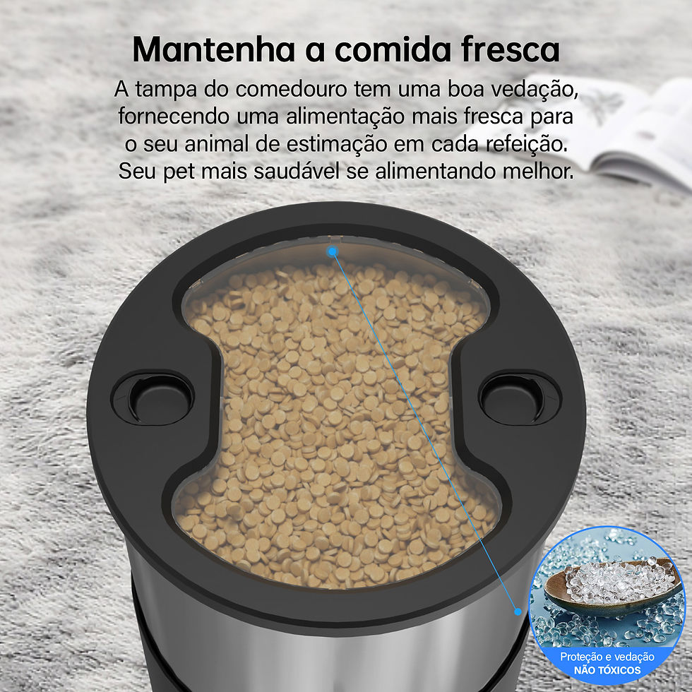 Miniatura: Newpet 5L Cat Timing Feeder Smart APP Cat Feeder Stainless steel Double Meal Rem