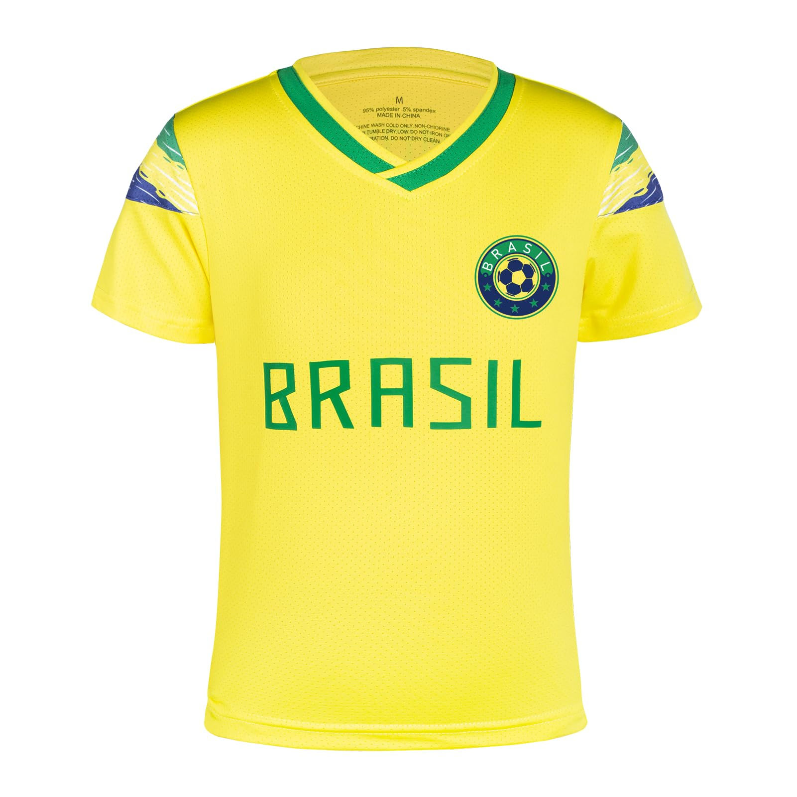 Cnins Brazil Men Soccer Jerseys for Adult 10 Brasil Football Jersey for Youth 3X