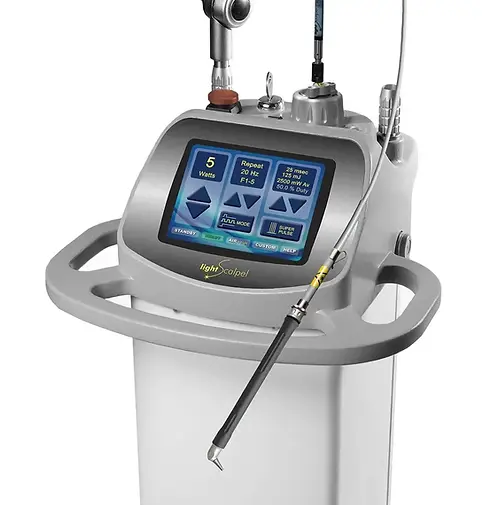 LightScalpel CO2 laser used for tongue-tie release and soft palate treatment at Better Sleep Oklahoma in Oklahoma City