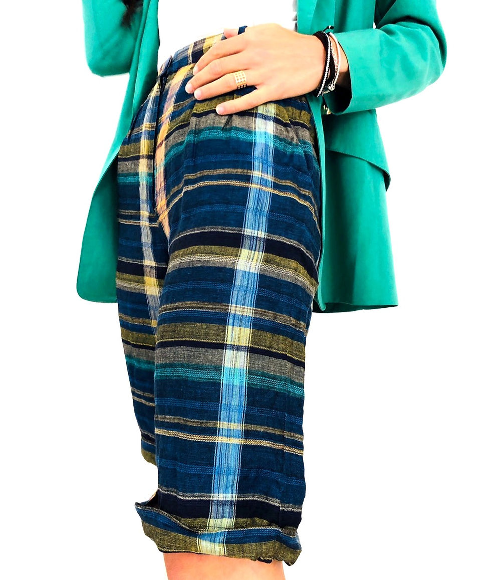 bermuda-shorts-lino-vintage-scozzese