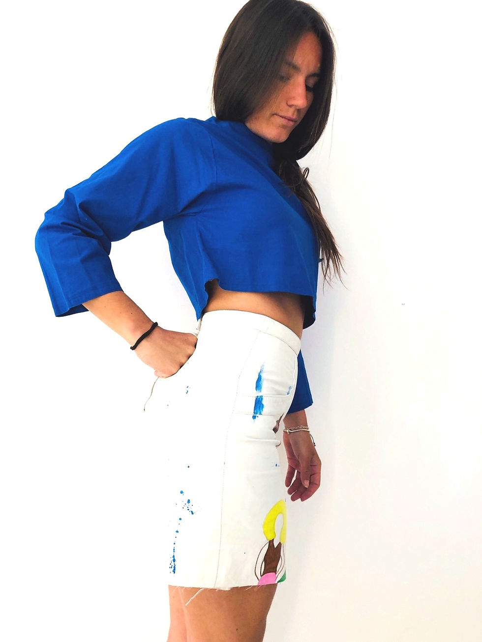 gonna-tubino-vera-pelle-dipinta-a-mano-vintage
