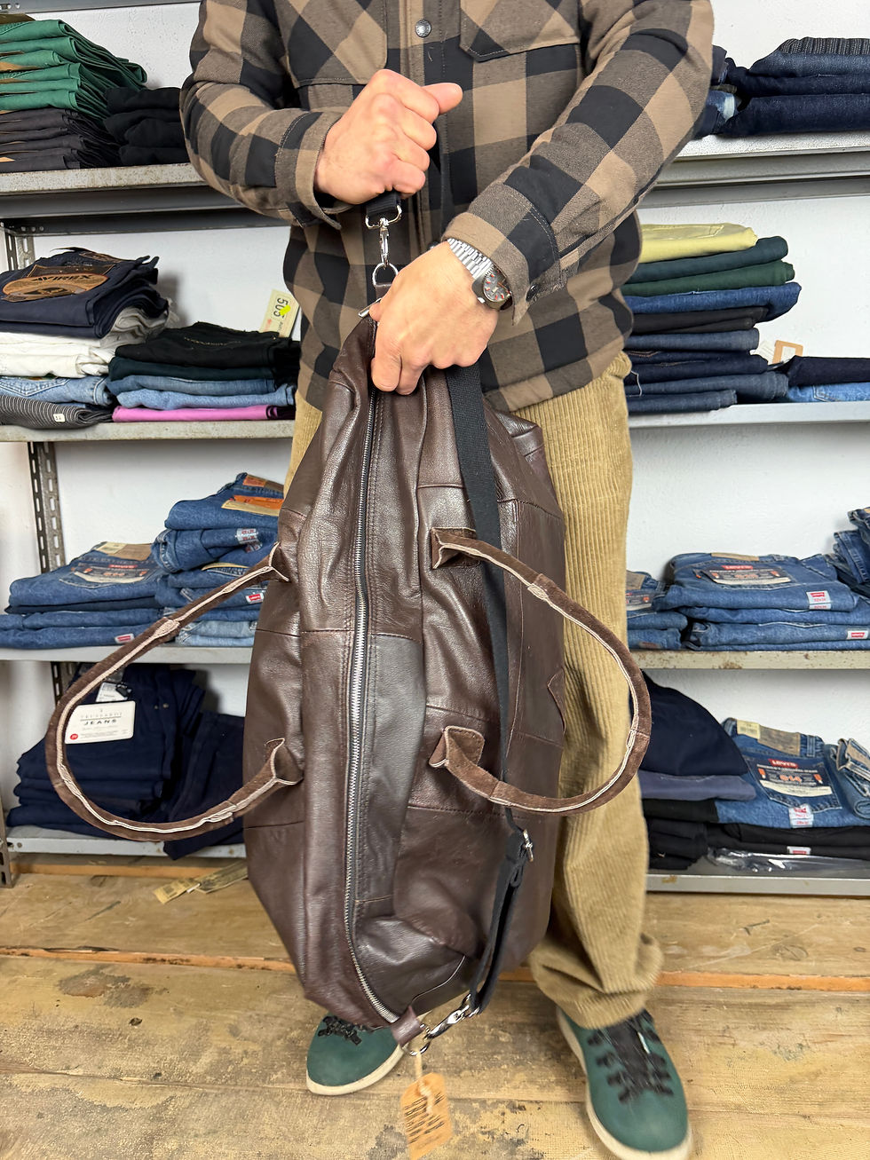 Miniatura: Borsone vera pelle Jacket upcycled 