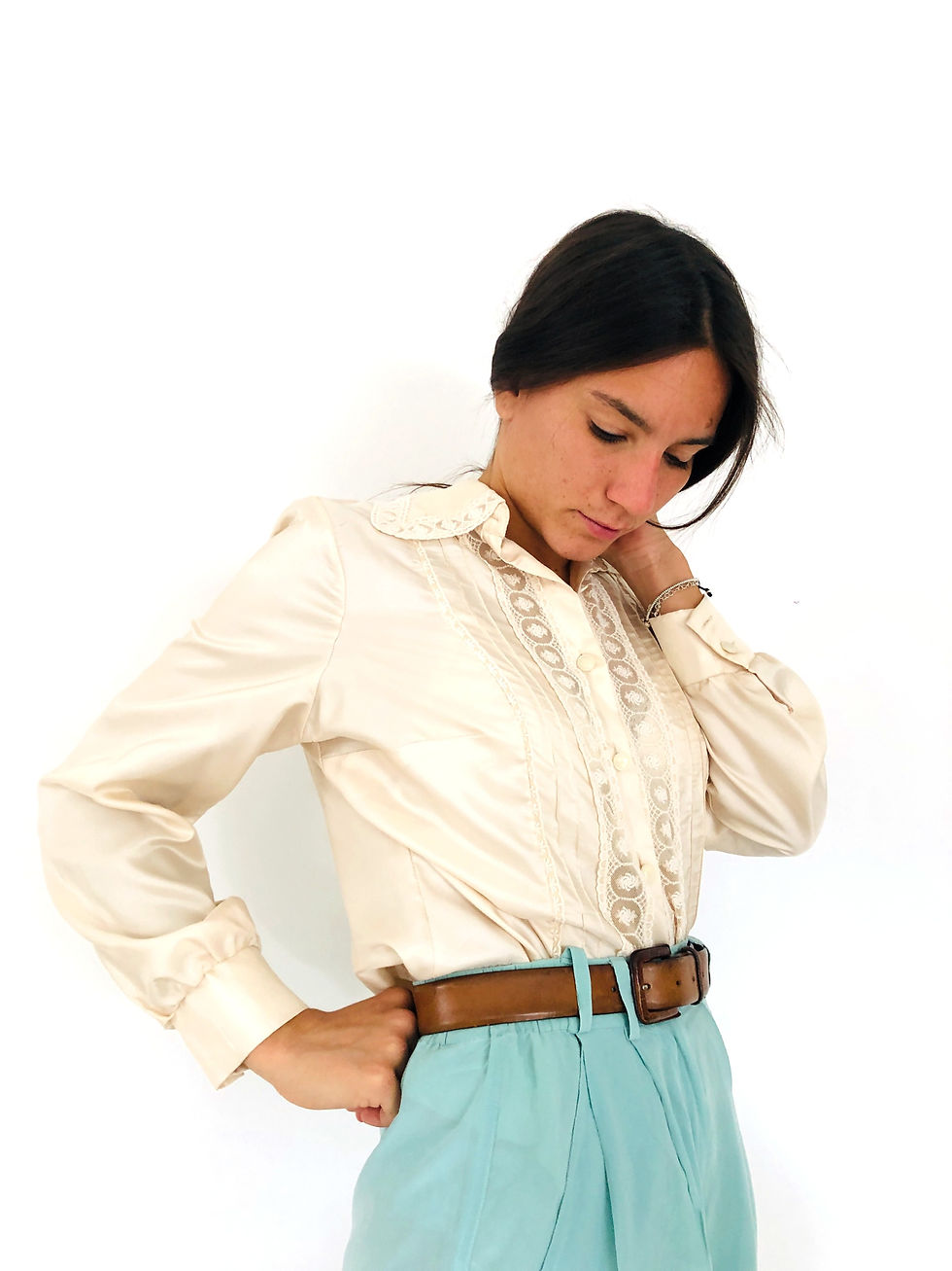 Miniatura: camicia-vintage-seta-pizzo