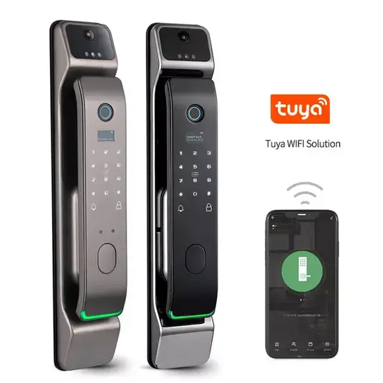 3D Face Smart Door Lock With Camera High Quality Tuya Wifi Smart Door Lock