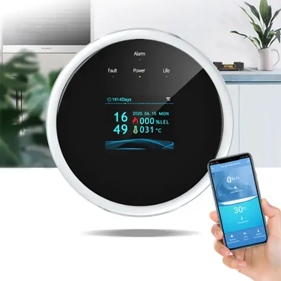 Smart Tuya Wireless Smart Gas Detector Wifi Home Security Detector