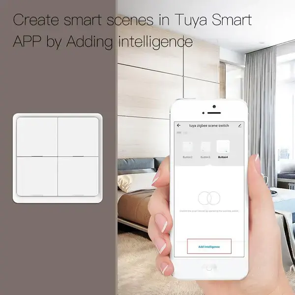Thumbnail: Tuya Smart Scene Switch Zigbee 4 Gang 12 different scene control