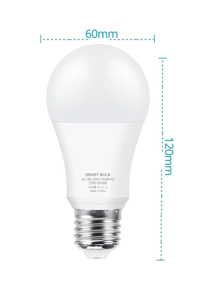 Thumbnail: Tuya wifi smart led bulb white warm colors RGB remote control mobile app alexa google assist smart life