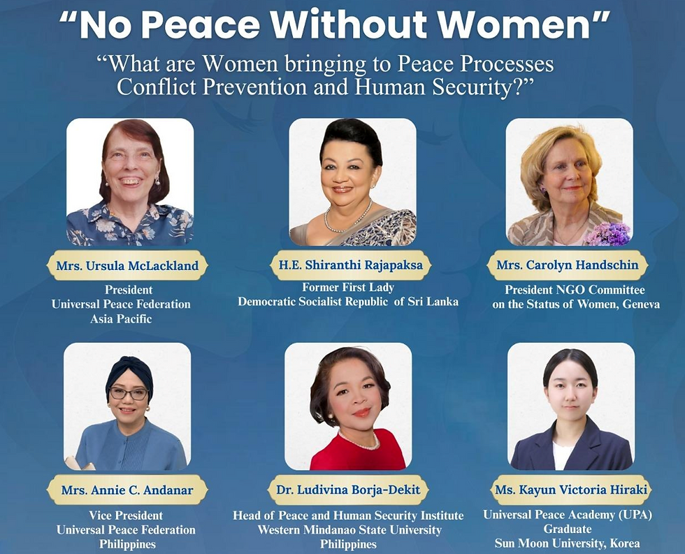 IAFLP Webinar: “No Peace Without Women: Global Leaders Call for Stronger Women’s Participation in Peacebuilding”