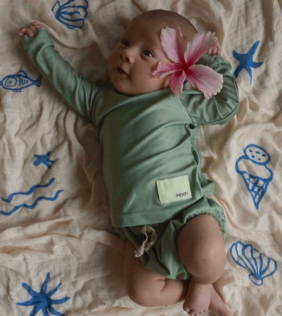 Thumbnail: סט חיתול שחייה+חולצת ים - בחר דגם | PEKPI BABY SWIM NAPPY & RASHIE