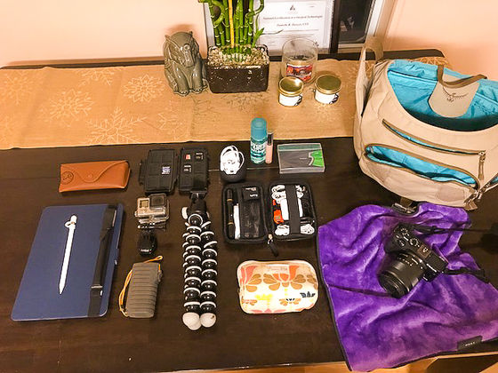 A minimalist travel bloggers/vloggers gear