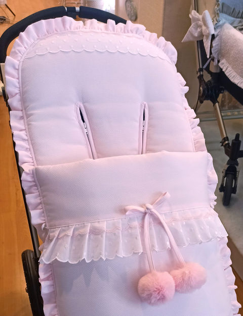 saco para la silla con pompones