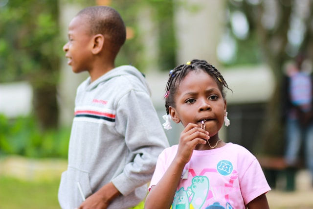 two children