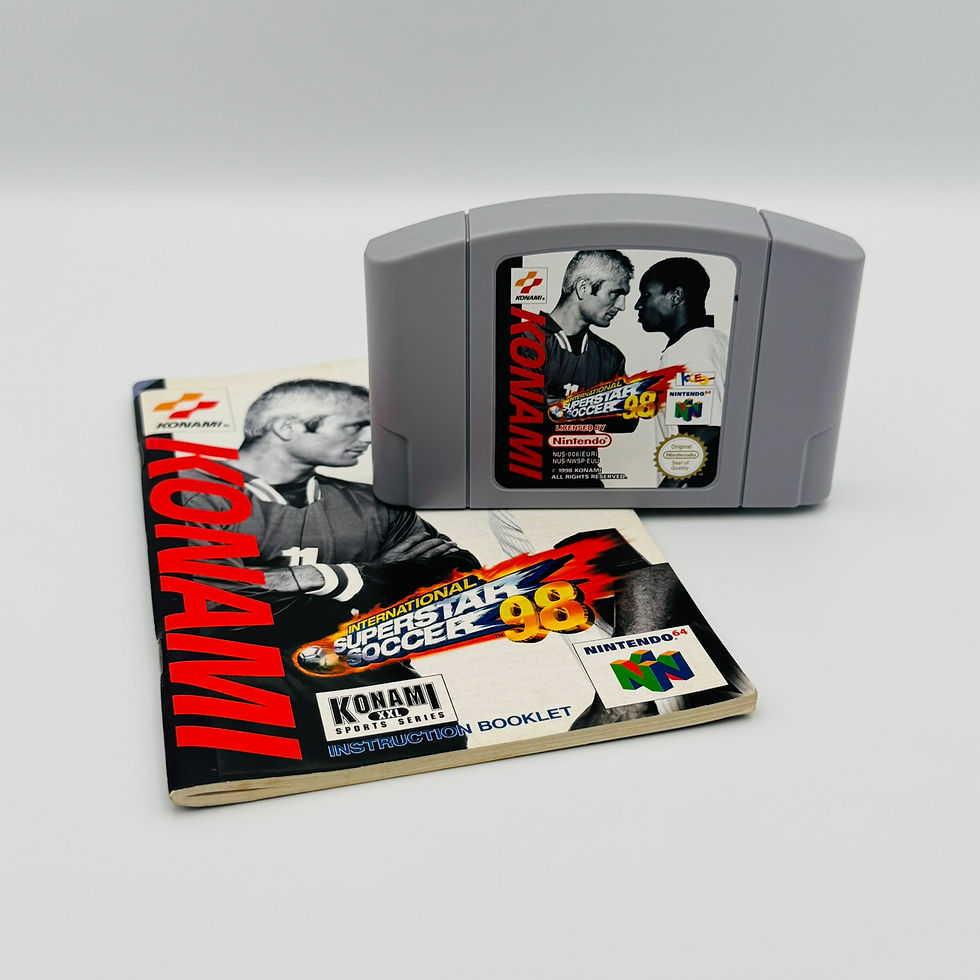 International Superstar Soccer 98 Nintendo 64 game cartridge with original manual