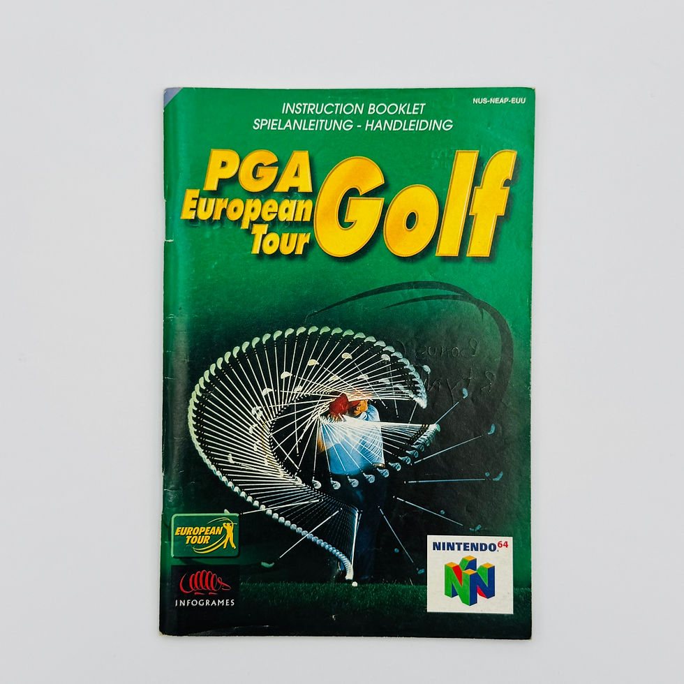 Thumbnail: PGA European Tour Golf Nintendo 64 game manual