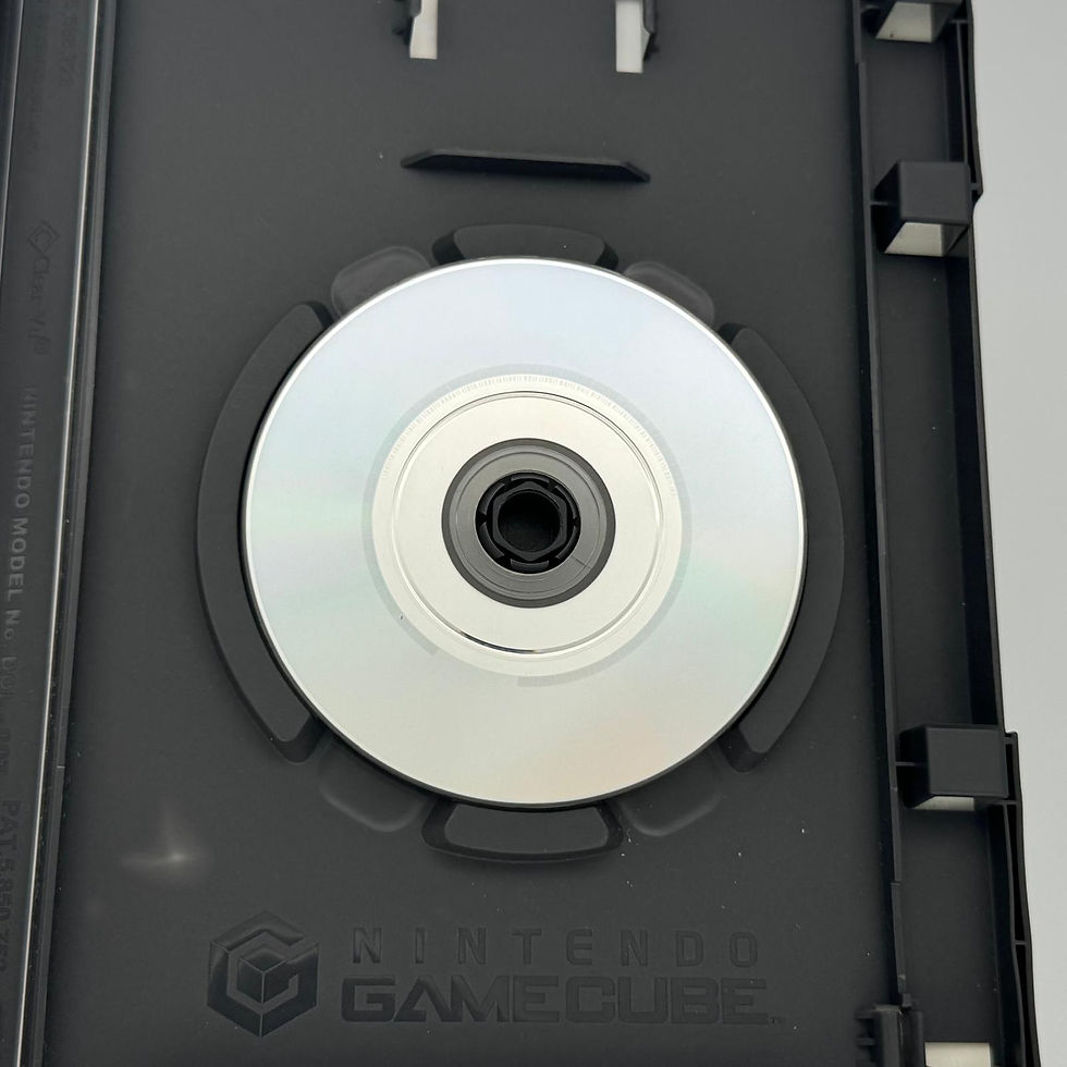 Thumbnail: Super Mario Sunshine GameCube disc, back side close-up