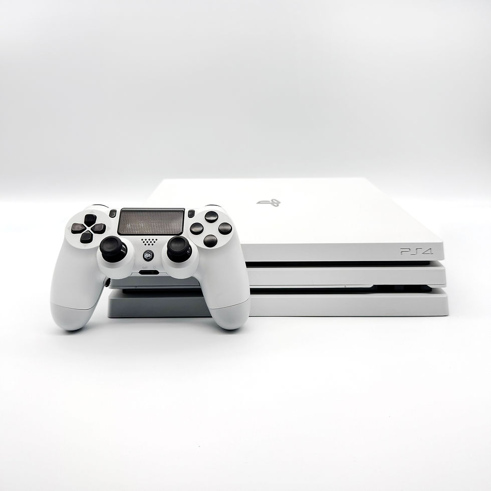 White PlayStation 4 Pro 1TB console with controller