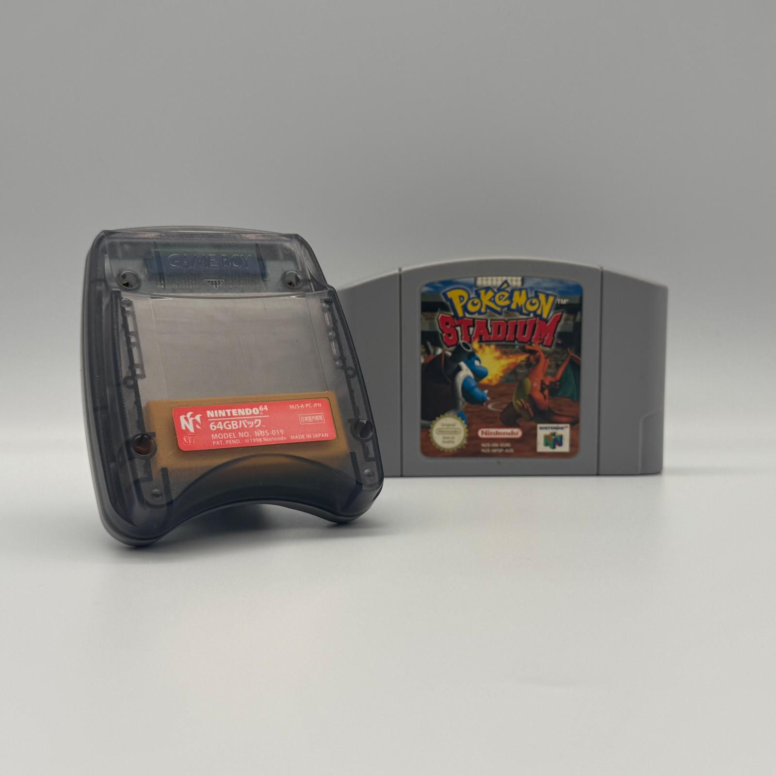 Pokémon Stadium cartridge with Transfer Pak