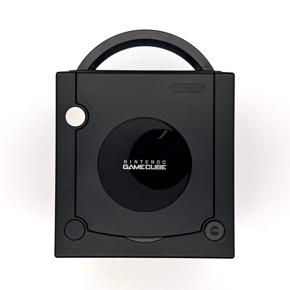 Thumbnail: Nintendo GameCube black console top view