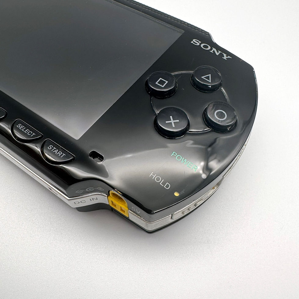 Thumbnail: Sony PSP 1002 Black console front detail view