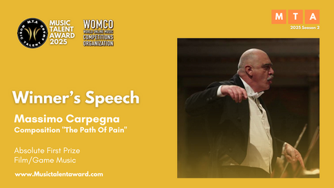 Winner’s Speech – Massimo Carpegna 