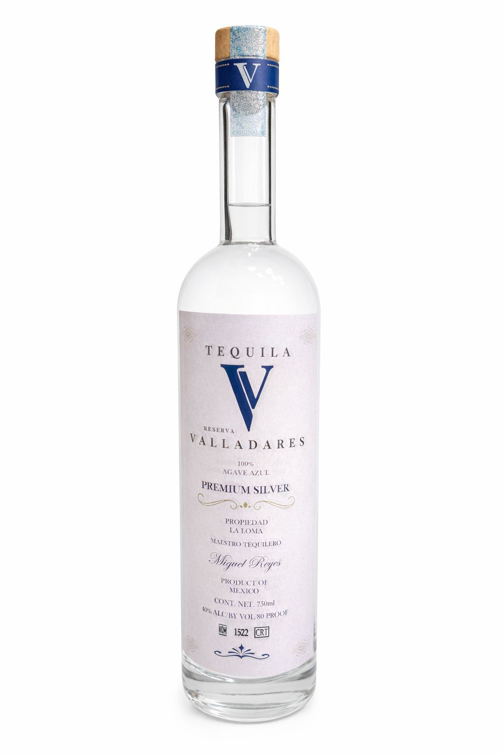 Tequila Valladares Reserve Premium Silver 750 Ml