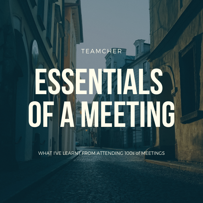 ESSENTIALS OF A MEETING
