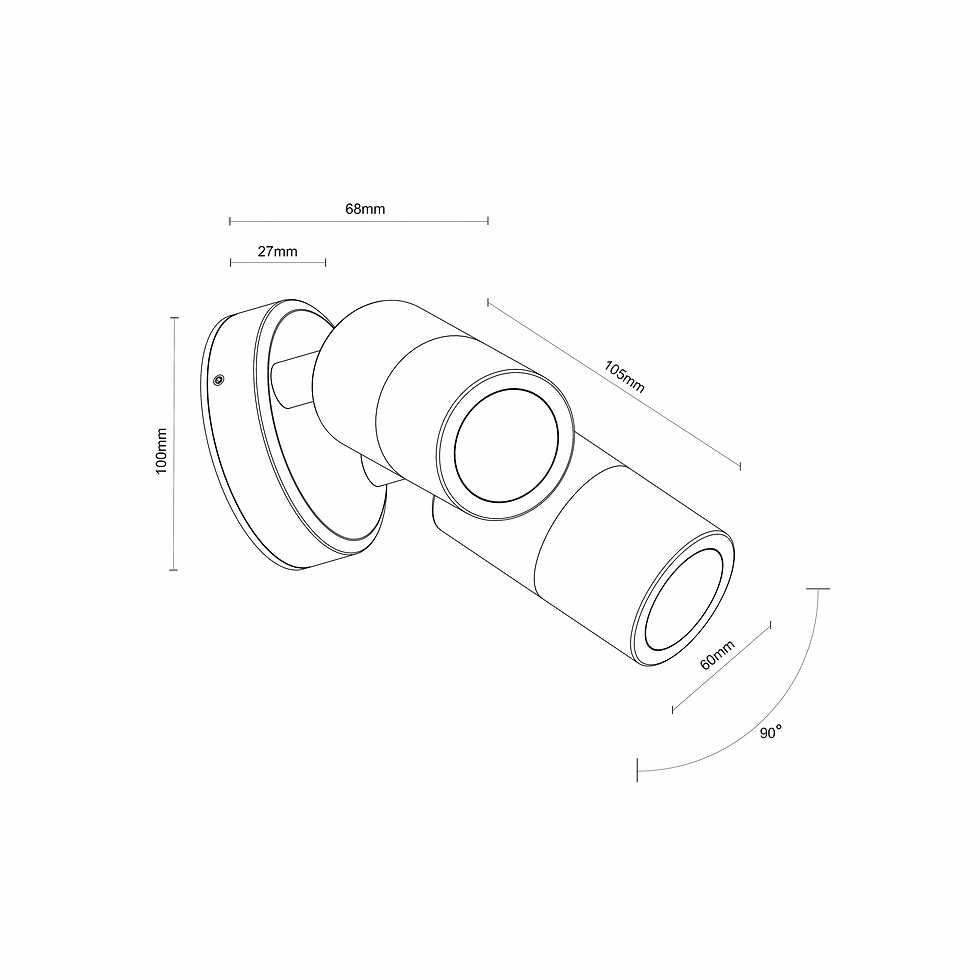 Thumbnail: ADJUSTABLE TWIN WALL LIGHT MR16