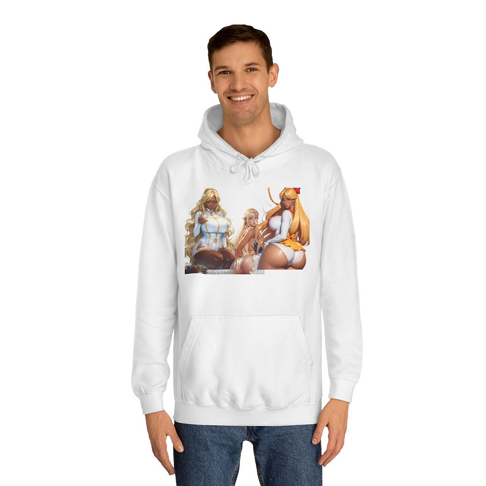 Thumbnail: Anime Beach Crew Hoodie — Tropical Warrior & Bikini Squad Graphic Hoodie