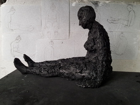 Half-life size sculptures